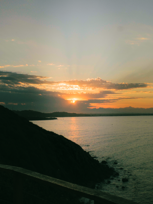 Pôr do sol sobre o mar